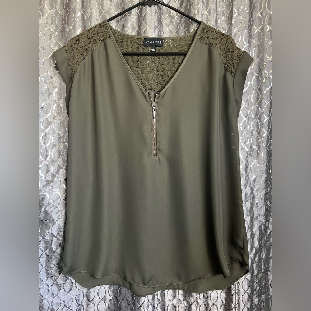 My Michelle Green Blouse